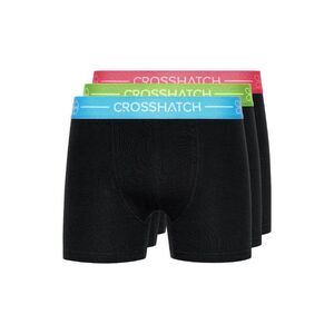 Crosshatch Mens Astral Boxer Shorts (Pack of 3) / Black